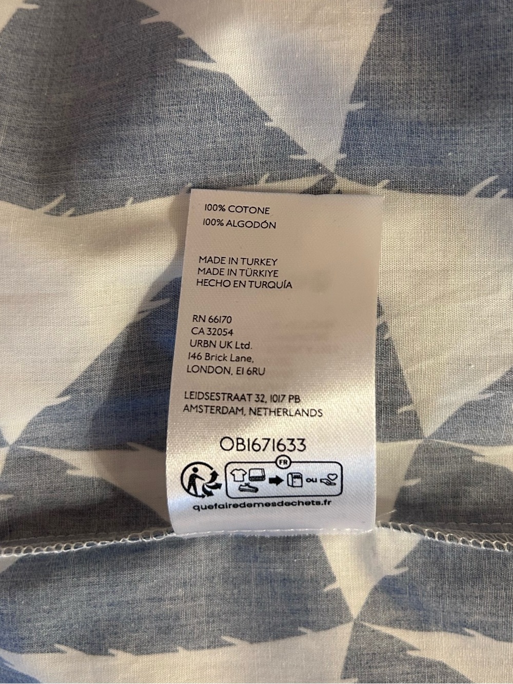 Maeve Bettina Shirtdress Blue and White Geometric NWT - Picture 12 of 12
